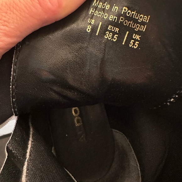 Aldo Chelsea/combat tie up boots with zipper sides - Picture 6 of 6